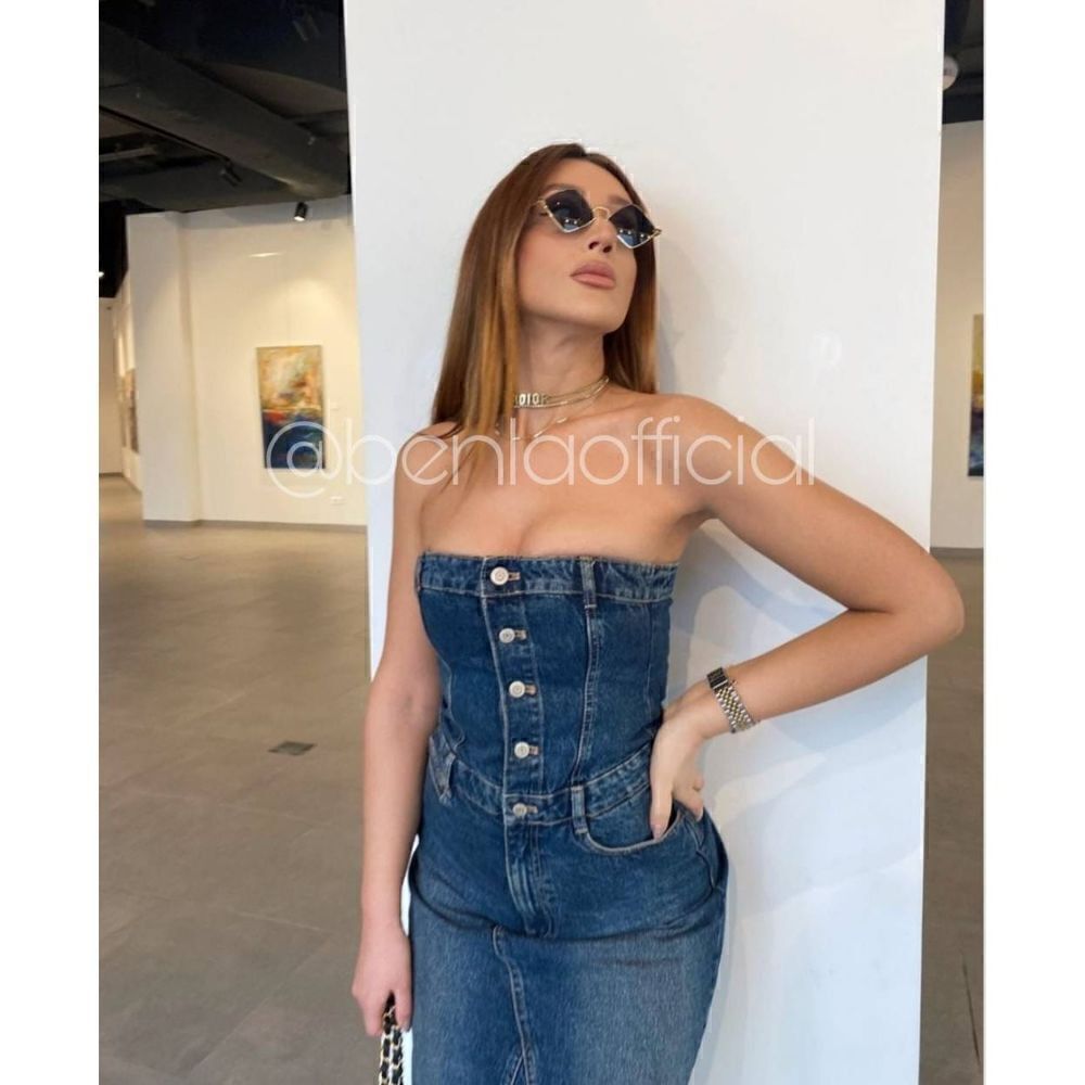 Zara RARE TRF DENIM DRESS NAVY BLUE - Picture 7 of 13